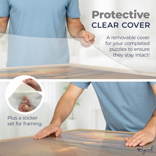 Size 30x22 1000 Piece Wooden Jigsaw Puzzle Board - 4 Drawers, Patent Pending Design - Rotating Puzzle Table | 30” X 22” Jigsaw Puzzle Tables | Puzzles Cover & Lazy Susan| Portable Puzzles Tables for Adults