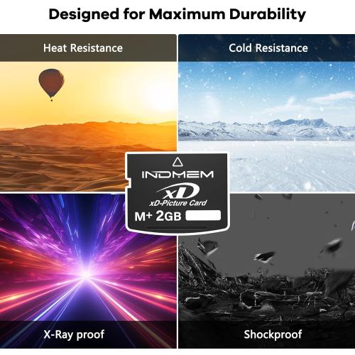xD-Picture Card 2GB(Type M ) 2GB XD Flash Memory Cards for Olympus Fuji Fujifilm Old Digital Camera, Support Panorama Function,Create 3D Image and Digital Painting