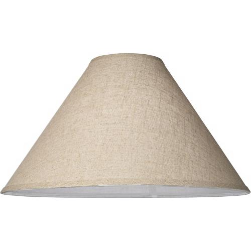 Empire Lamp Shade Fine Burlap Beige Large 6 Top x 21 Bottom x 13.5 High Spider Fitting with Replacement Harp and Finial - Brentwood