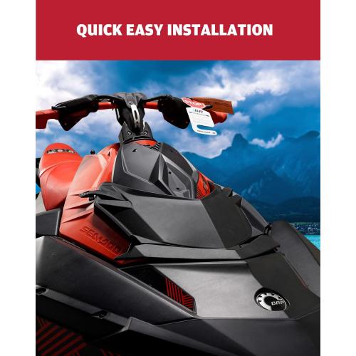 A & UTV PRO Front Storage Cargo Bin Kit for Sea Doo Spark, 7.4 Gallon (28 L) Large Storage Bin,Front Deflector Lid Kit for Sea-Doo Spark,Spark TRIXX,Replace OEM # 295100504#295100864