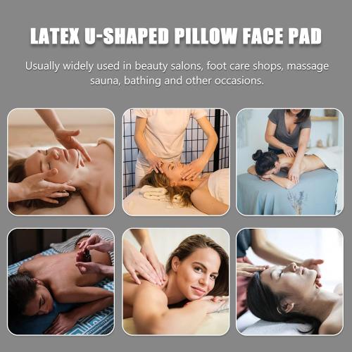 Massage Face Cradle Cushion, U Shaped Headrest Face Down Prone Position Cushion Pillow for Massage Tables Neck Head Rest Pad for Beauty Spa
