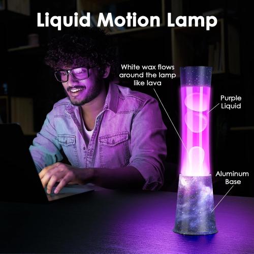 Liquid Motion Lamps - starry sky purple Liquid / White Wax, Beautiful Lamp, Relaxing Light, Night Light , lamps for adults, teenagers children, Bedroom Light Living Room, Novel and Cool Decorations
