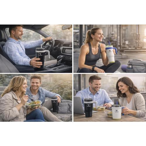 REDUCE 24 oz. Cold1 Tumbler, 2-Pack (Black & whitish)