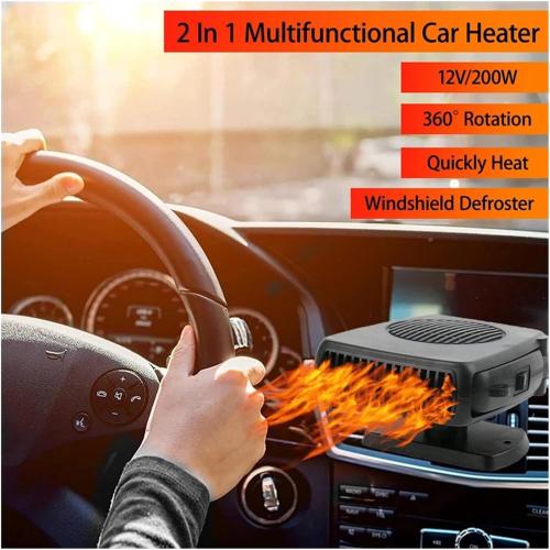 200W Car Heater Windshield 360 Degree Rotationdc Electrically Air Fan ABS Plug Portable Auto Electric