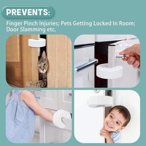 [8 Pack] BYETOO Door Finger Pinch Guards,Baby Proof Door Slam Stopper,Protect Child Fingers with Soft Foam Guard,Prevent Finger Pinch Injuries,Slamming Door,Child or Pet from Getting Locked in Room