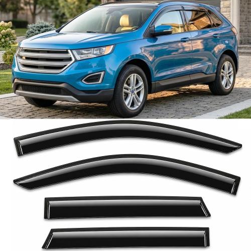 2015-2024 Tape-On Rain Guards for Ford Edge Extra Thick Side Window Deflector Visors SE SEL ST ST-Line Titanium 2016 2017 2018 2019 2020 2021 2022 2023