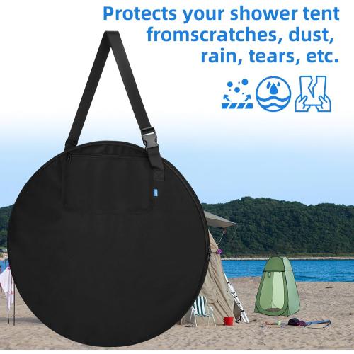 Xxerciz Carry Bag for Pop Up Privacy Shower Tent, Lightweight Replacement Bag with Shoulder Strap Compatible with Portable Toilet, Travel Storage Cover for Camping Beach (Only Bag)