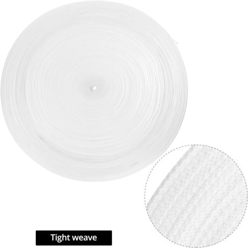 QWORK 1 Inch x 50 Yards Heavyweight Polypropylene Webbing, White - Heavy Duty Poly Strapping for Boating, Crafting, Outdoor DIY Gear Repair,