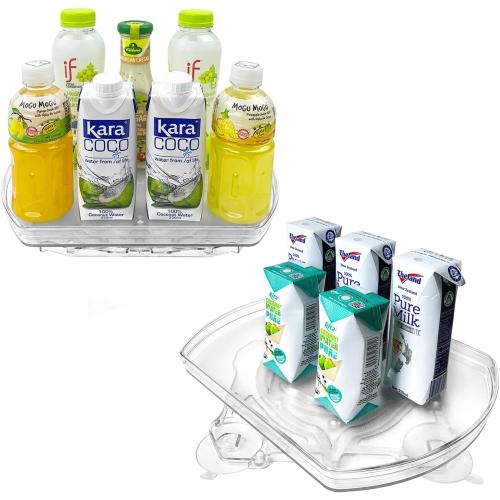 360° Rotating Lazy Susan Turntable Organizer - Multifunctional 11.8 x 8.7 Rectangular Organizer for Refrigerator, Cabinet, Pantry, and Kitchen Countertop