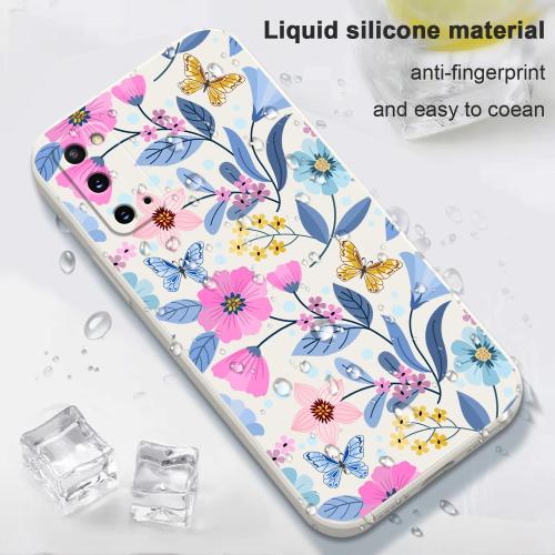 LEECG for Samsung Galaxy S20 Case Creative Flower Pattern Design Dropproof Slim Protective for Galaxy S20 Phone Cover 6.2 inch-Flower White