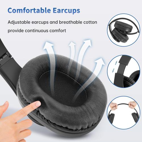 WallarGe Wireless Headphones for TV Watching, Comfortable for Seniors with Bluetooth 5.3, Easy Setup Headphones with USB Transmitter, 25 Hours Play and No Audio Delay