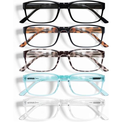 Gaoye Professional Reading Glasses for All Day - Computer Readers with Blue Light Protection - Value Pack