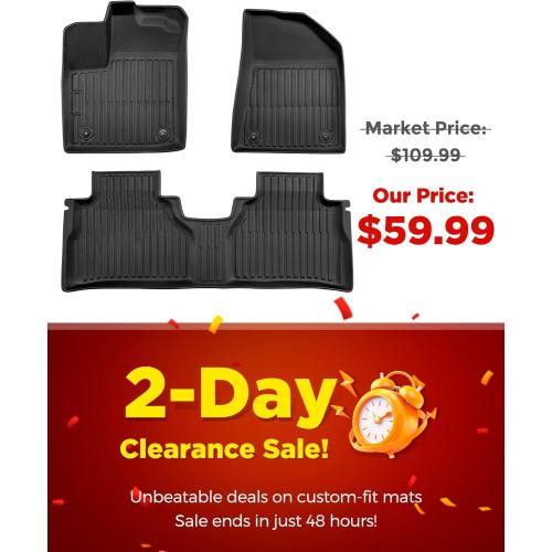 All Weather Car Floor Mats for Nissan Murano: 2025 2026 for SV SL Platinum, Custom Fit for Murano 1st & 2nd Row Floor Liners, Heavy-Duty Anti-Slip Black Rubber Accessories