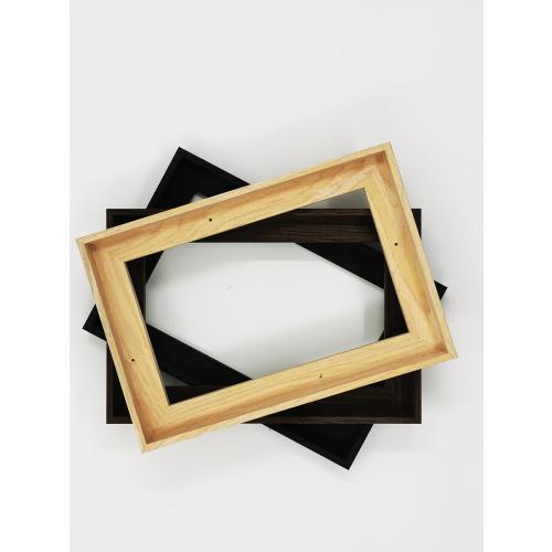 Solid Wood Grain Pattern Floating Frame for 16x20 Artwork Canvas, 7/8 Deep & 1/8“ Space Around For Canvas Painting,Real Solid Wood Canvas Floator Frame 1-Pack