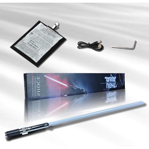 XUZ Light Sabers for Adults Kids, Metal Handle, Heavy Dueling, FX Sound Fonts, 16 RGB Colors, Rechargeable Light Up Sword, Cosplay Costume Party Birthday Gift Toys for Men Boys