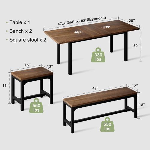 Extendable Kitchen Table  (NO TEST)