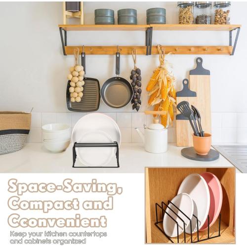 Baderke 3 Pack Cutting Board Organizer Cutting Board Holder Rack Baking Cookie Pan Sheets Cooling Small Racks Storage Stand for Kitchen Cabinet Bakeware Organizer (1.06 and 0.51 Inch Wide Slots)