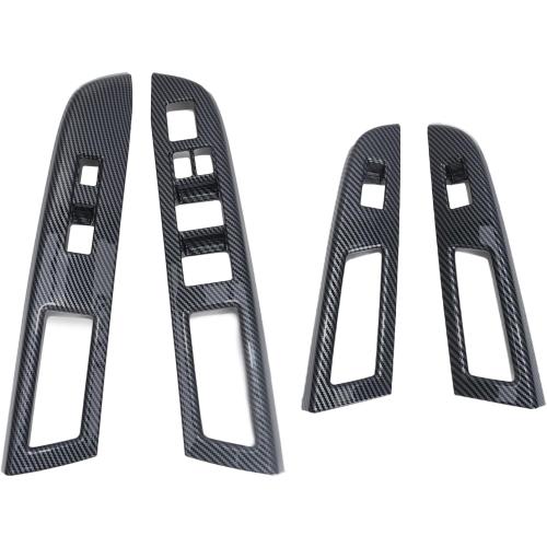 HIGH FLYING Car Window Switch Cover Trim LHD for Subaru | Carbon Fiber Style ABS Material Overlay