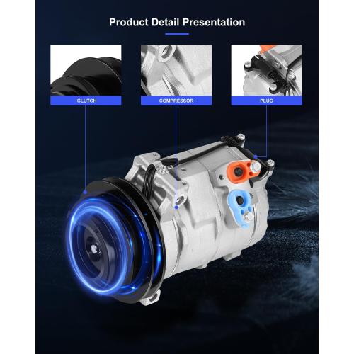 ECCPP A/C Compressor with Clutch 2003-2006 Fit for Dodge Sprinter 2500 3500 2.7L 2007-2009 Fit for Dodge Sprinter 2500 3500 3.0L AC Compressor