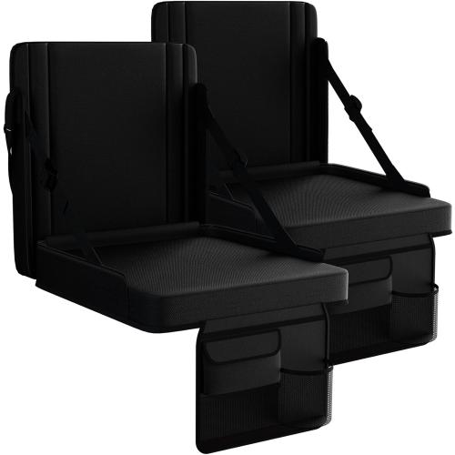 Stadium Seats with Back Support 2PACKS Adjustable Bleacher Chairs with Back and Cushion Bleacher Seat with Cup Holder, Carry Handle & Shoulder Strap for Outdoor Sports Events, Picnics, Beaches