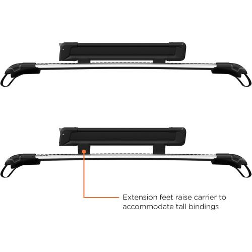 Thule SnowPack Ski/Snowboard Rack, Medium (4 Pr/2 Boards), Black