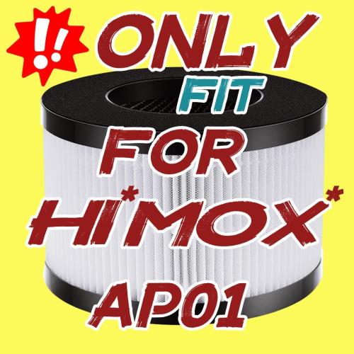1 Pack AP01(H01) hepa filter replacement Only Compatible with himox air purifier filter replacement AP01 Air Purifier, 3-Stage Filtration for AP01 Replacement Filter【Not Fit for Ganiza A10】