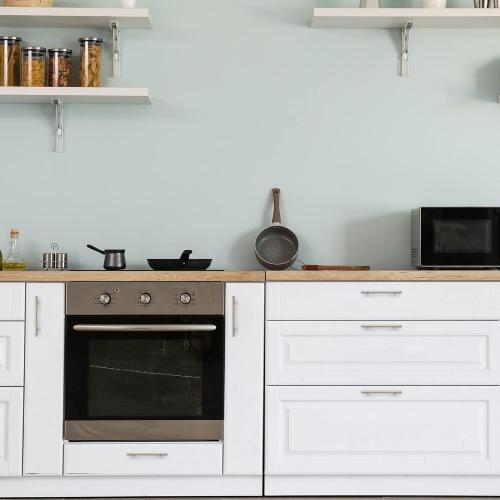 30 Pack | Cabinet Pulls Brushed Nickel Stainless Steel Kitchen Drawer Pulls Cabinet Handles Hole Center with Mounting Template