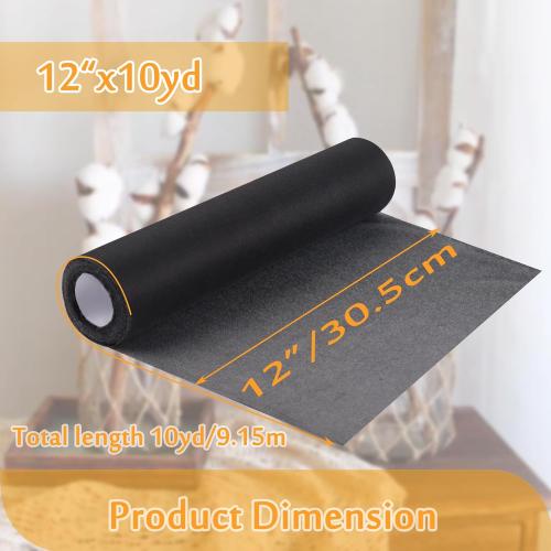 New brothread Soft & Cozy Embroidery Stitch Cover 12 x 10 Yd Fusible Light Weight Stabilizer Covering Scratchy Stitches - Black