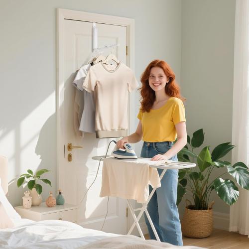 BAKON Over The Door Hooks, Small Space Double Folding Portable Over The Door Drying Rack for Laundry, Bathroom, Bedroom, Travel Storage and Drying (2Pack, White)