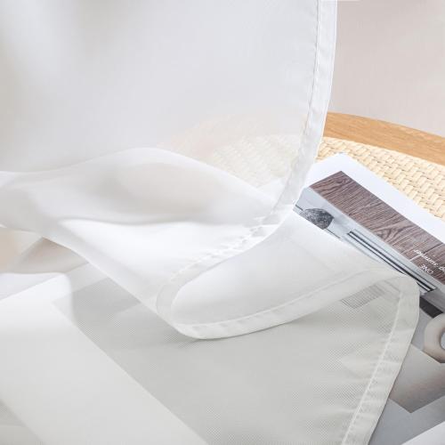 MIULEE White Sheer Curtains 84 Inches Long, 4 Panels Set, Light Filtering Rod Pocket Voile Drapes for Living Room and Bedroom, Airy Soft Fabric Window Treatments, 42 x 84 Inches