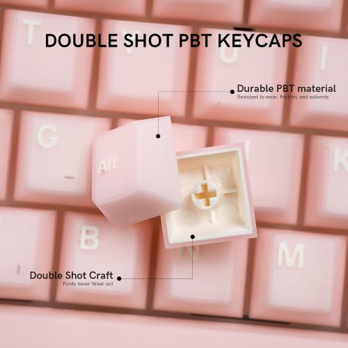 dagaladoo Pink Keyboard keycaps,Double Shot PBT keycaps Jade
