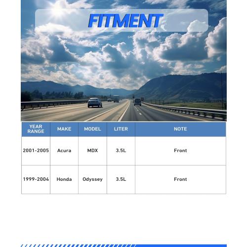 Anpulsero Brake Pads And Rotors Kit Front Compatible with 1999-2004 Honda Odyssey, 2001-2005 Acura MDX, Automotive Replacement Brake Kits 31275 D793-7663 Drilled And Slotted Rotors 299.7mm(11.8in)