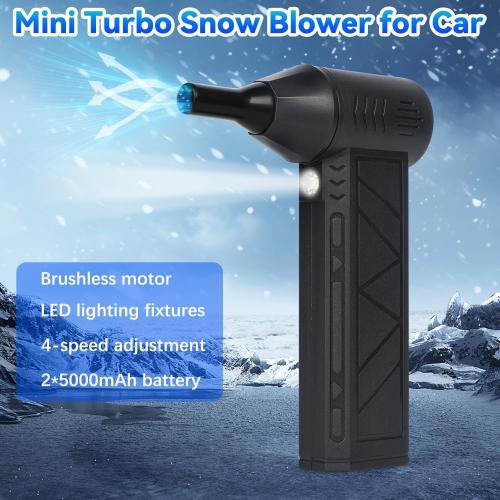 Snow Whiz Turbo Blower,2026 Upgrade Snow Blower,Snowwhiz Turbo Blower with Led,3 Gear Adjustable Super Power Turbo Breeze Electric Blow,Mini Turbos Snow Blower for Car for Car,Home,Keyboard,Computer