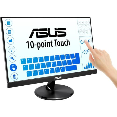 Black ASUS VT229H 21.5 Monitor 1080P IPS 10-Point Touch Eye Care with HDMI VGA, Black