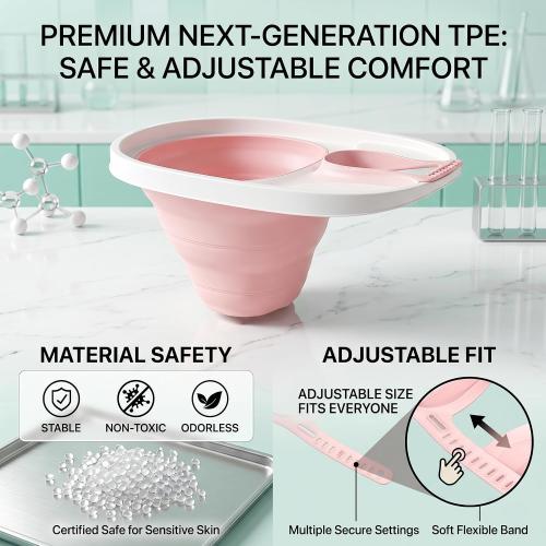 Portable Collapsible Shampoo Bowl Set: Collapsible Hair Washing Basin | Durable Adjustable Strap Hair Washing Station for Elderly, Disabled, Injured, Pregnant & Bedridden Patient Home Care