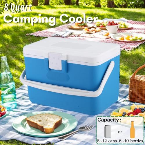 HiGropcore 5/8/13 Quart Camping Cooler - Hard Ice Retention Cooler Lunch Box - Portable Small Insulated Cooler
