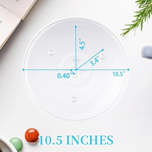 10.5 Universal Microwave Plate Replacement Glass Turntable| Fits LG, GE, Panasonic, Frigidaire, Farberware & More