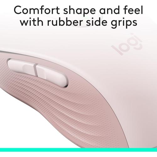Logitech Wireless Mouse Signature M650- Small Hands, 2-Year Battery, Silent Clicks, Customizable Buttons, Bluetooth, PC/Mac/Chromebook - Rose, Right-Handed, Small-Medium