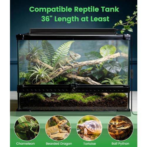 23W T5 UVB LED Reptile Light – High Output UVA UVB Light for Bearded Dragon, T5 10.0 UVB Reptile Light Fixture (27.5) ‼️used‼️