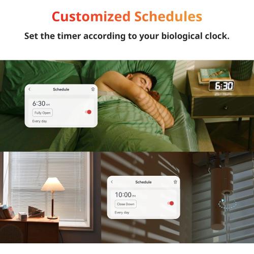 SwitchBot Smart Electric Motorized Blinds Kit - 3Pack with 2.4G WiFi Remote Control, Solar Powered, Compatible with Alexa, Google Home and Siri, Light Sensing Control, Unlimited Group Control
