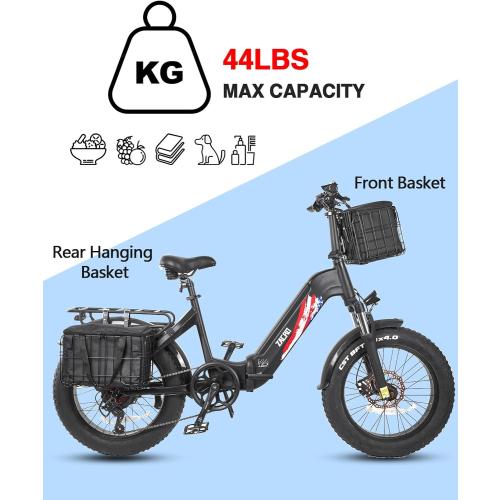 Zacro Bike Basket Front, Folding Bicycle Basket with Removable Liner Bag, Large Quick Release Design Metal Ebike Basket for Adult Women/Men Carrying Dogs, Pets, Fruit & Grocery