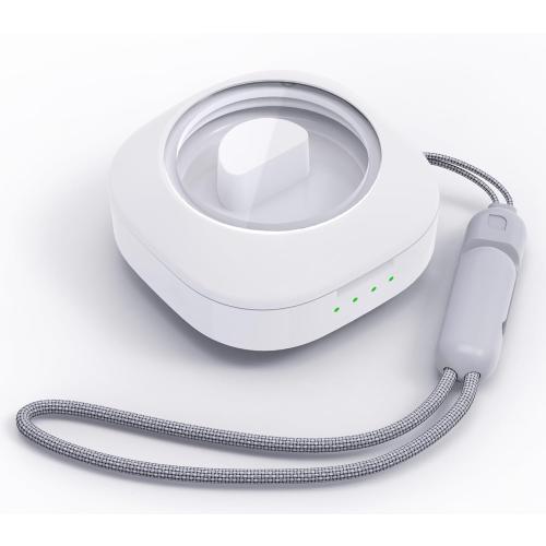 #12 Black Smart Ring Charging Case Fitness Ring Charging Box Small Portable Charger for Smart Rings with Magnetic Charging Port