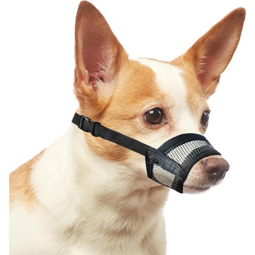 Evollax Dog Muzzle for Small Dogs – Soft Air Mesh Muzzle for Small Dog | Perfect for Barking and Biting Prevention