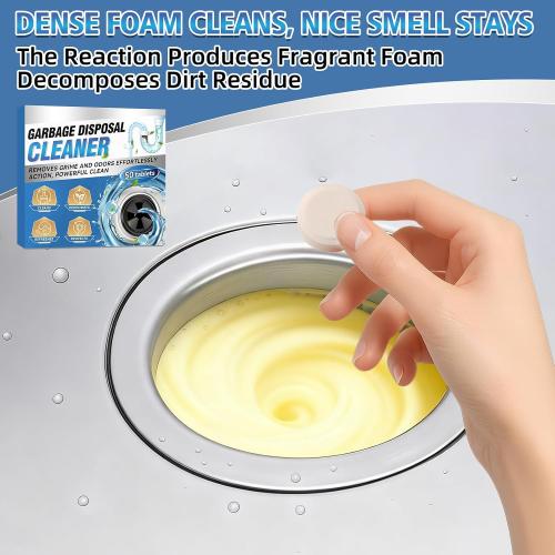 Garbage Disposal Cleaner and Deodorizer 30 Pack, Powerful Garbage Disposal Cleaner Tablets, 1 Year Supply For Kitchen Sink, Drain Clean, Home Cleaning Essentials (50 count)