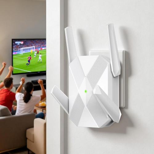 2026 AX3000 WiFi 6 Extender, WiFi Extender Signal Booster for Home-Dual Band (2.4G/5.8G), Gigabit Ethernet Port,Up to 12,000 Sq.Ft. & Support 99  smart Devices Easy Setup & Faster Speed (White)