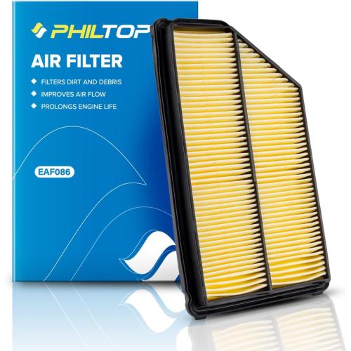 PHILTOP Engine Air Filter CA9361 Replacement for 2001-2006 Acura MDX (3.5L), 2003-2008 Honda Pilot (3.5L), Rigid panel