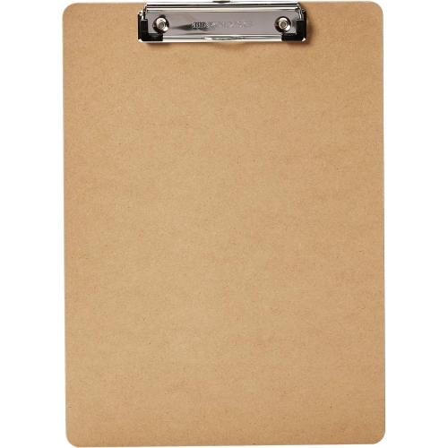 Amazon Basics Hardboard Office Clipboard, 6-Pack, Brown