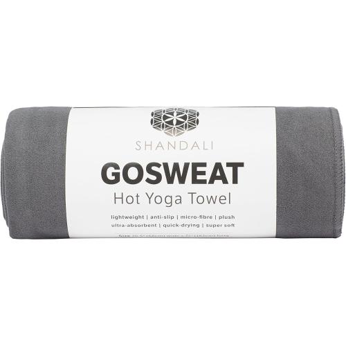 Shandali GoSweat Non-Slip Hot Yoga Towel with Super-Absorbent Soft Suede Microfiber in Many Colors, for Bikram Pilates and Yoga Mats.