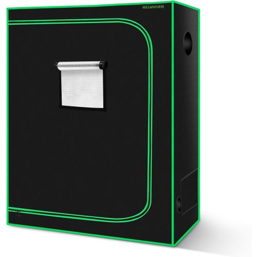 MELONFARM Small Grow Tent for Aerogarden，34”x18”x55” ，Hydroponics Growing System ，Highly Reflective 600D Diamond Mylar Canvas with Ventilation window and Floor Tray for Hydroponic Indoor Plant Growing