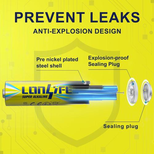 Double A Batteries,100 Pack Alkaline Double A Batteries,AA Alkaline High-Performance Batteries, Leakproof 1.5v Batteries,10-Year Shelf Life